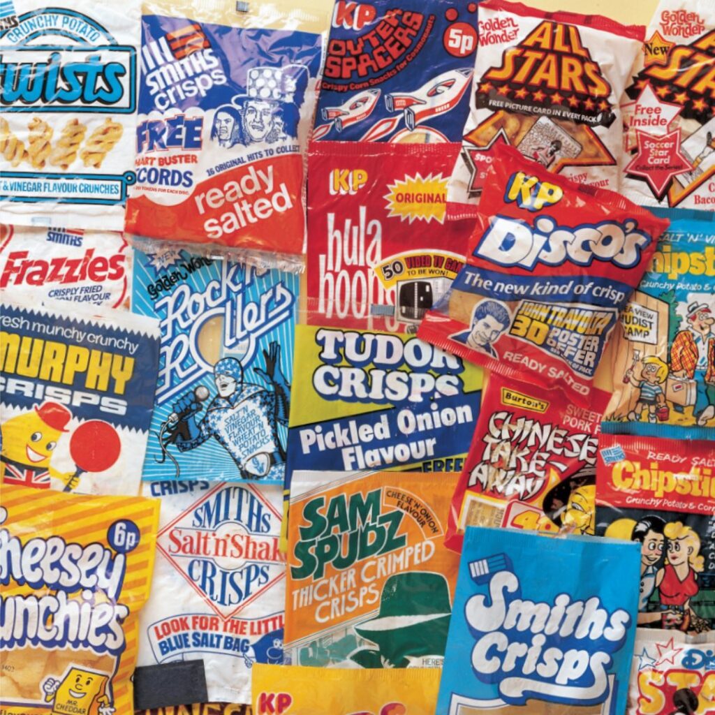 Collection of 80s brand crisps